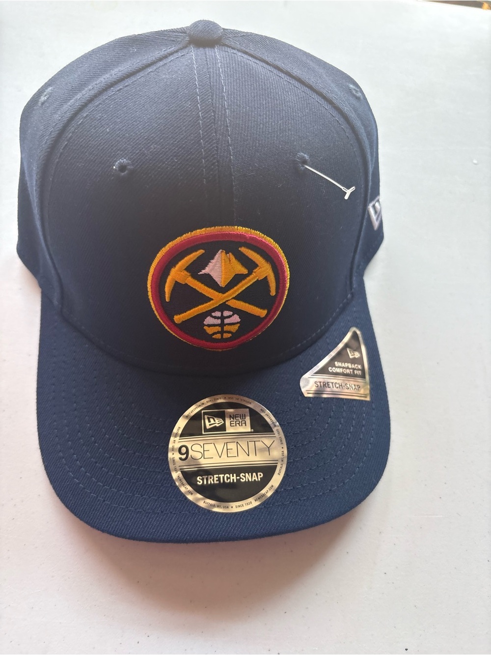 New Era Navy Denver Nuggets Logo 9FIFTY Stretch-Snap Hat